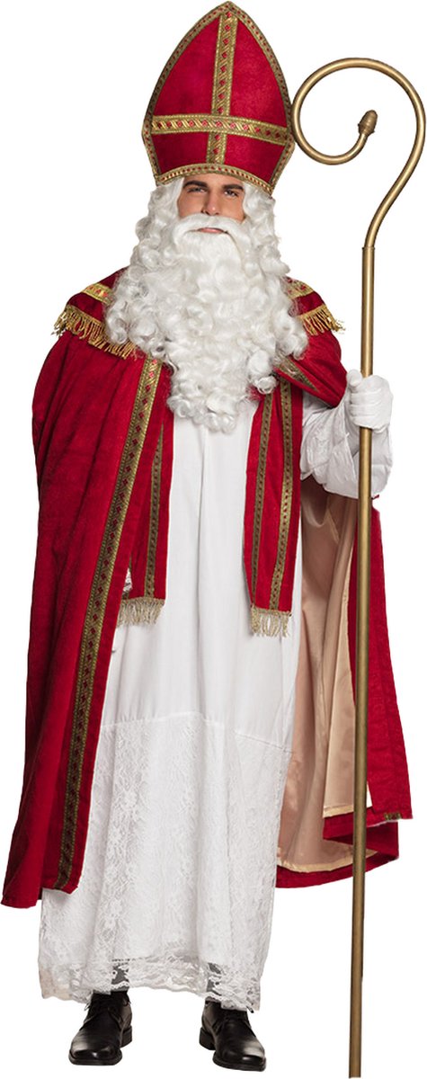 Sinterklaas kostuum - inclusief witte handschoenen kort One size -