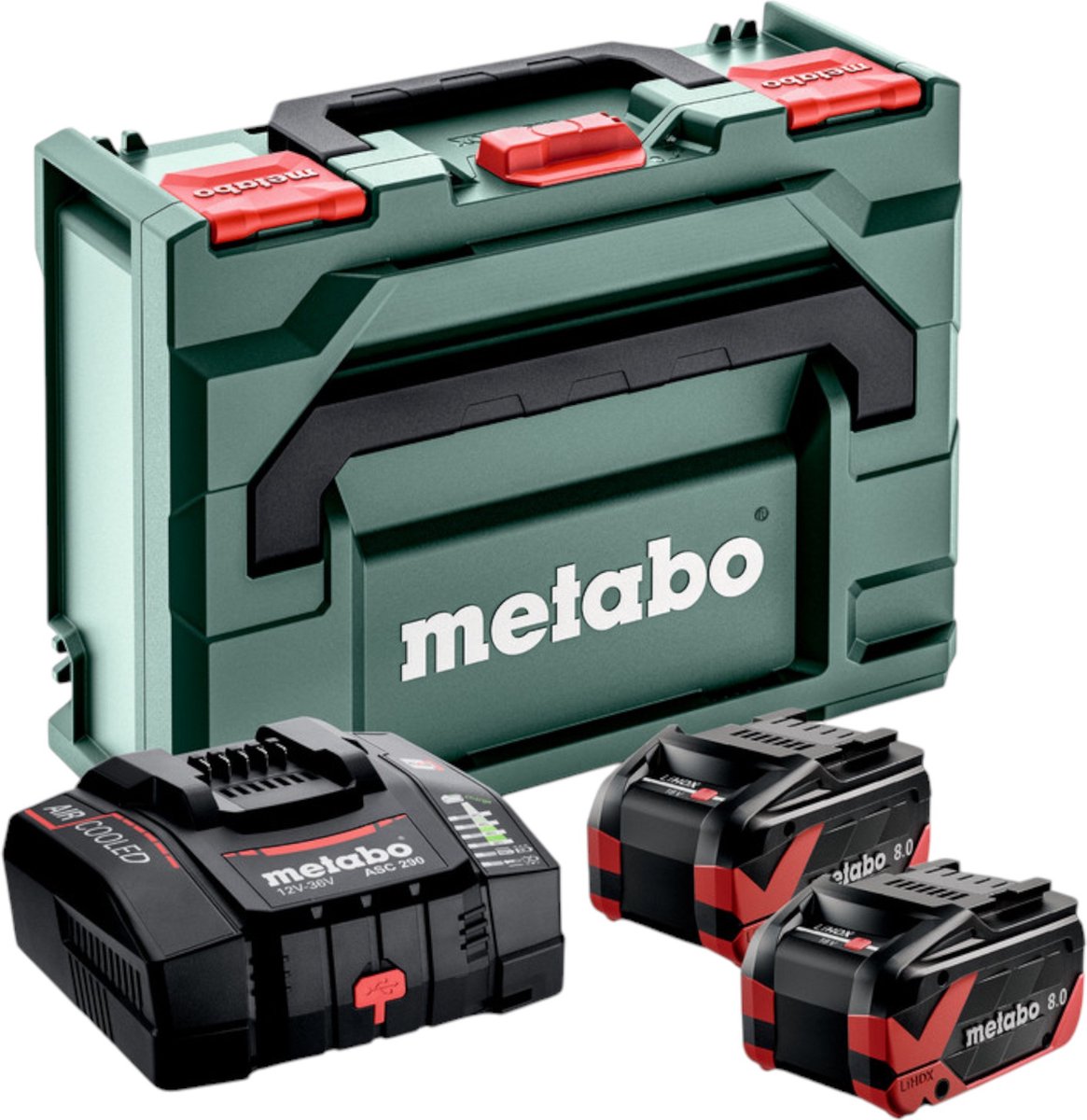 Metabo Basis-set 2 x LiHDX 8.0 Ah | Met ASC 290 supersnellader - 685305000