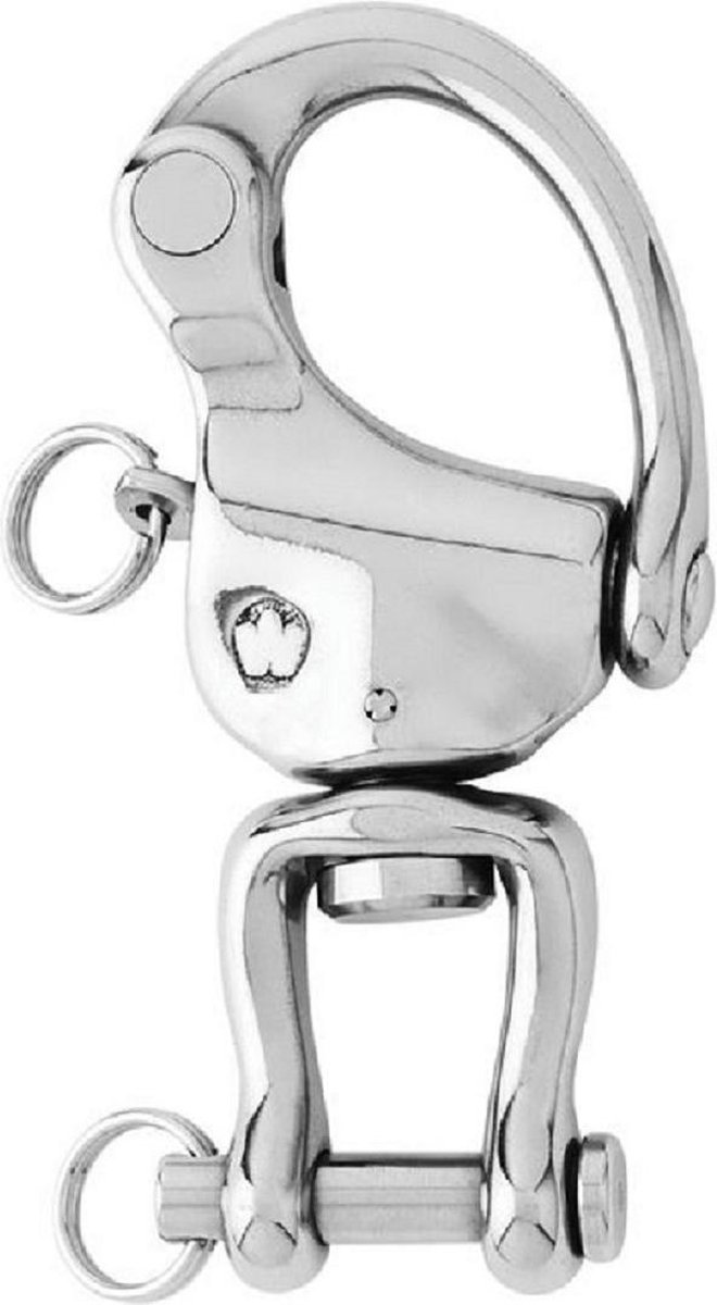 Wichard 2478 Snapsluiting met wartelende sluiting en borstbout 120 mm HR RVS