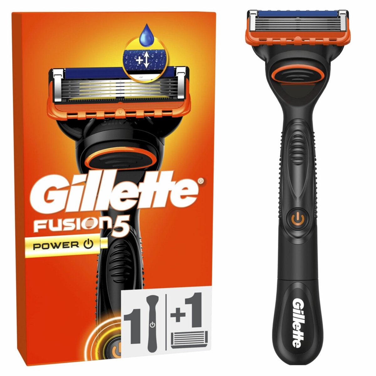 8x Gillette Scheermes Fusion 5 Power 1 set