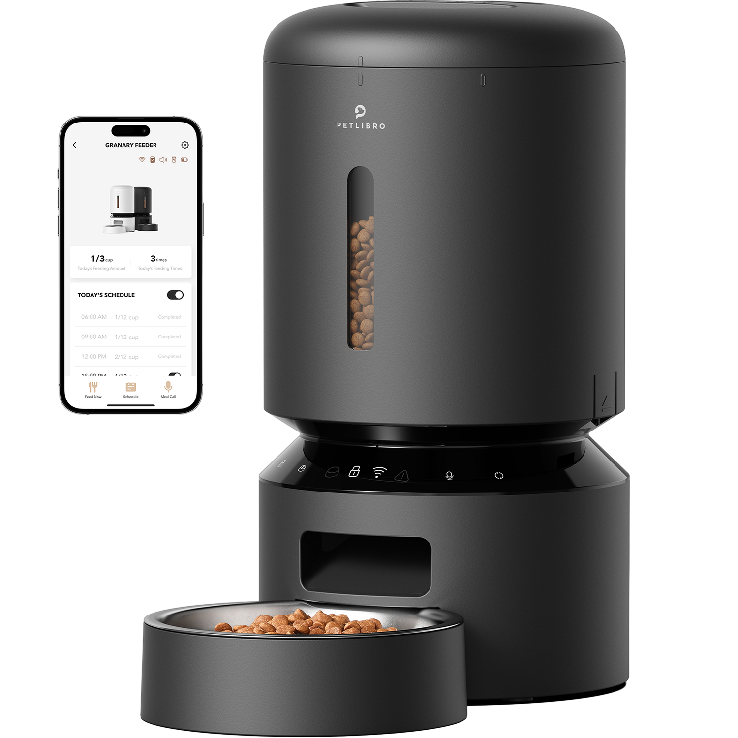 Petlibro Granary Wifi Feeder Black Voedsel Dispenser