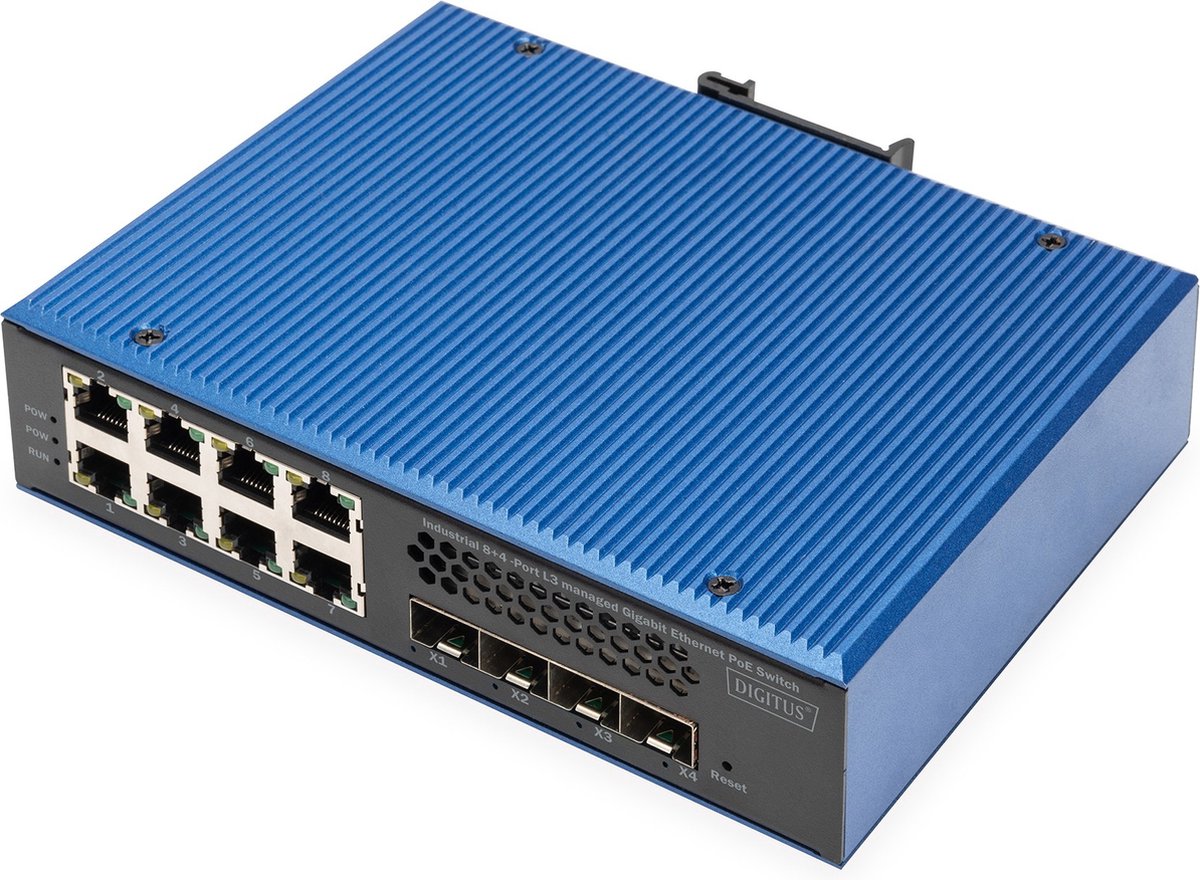Digitus DN-651161 Industrial Ethernet Switch 8 + 4 poorten 1 GBit/s