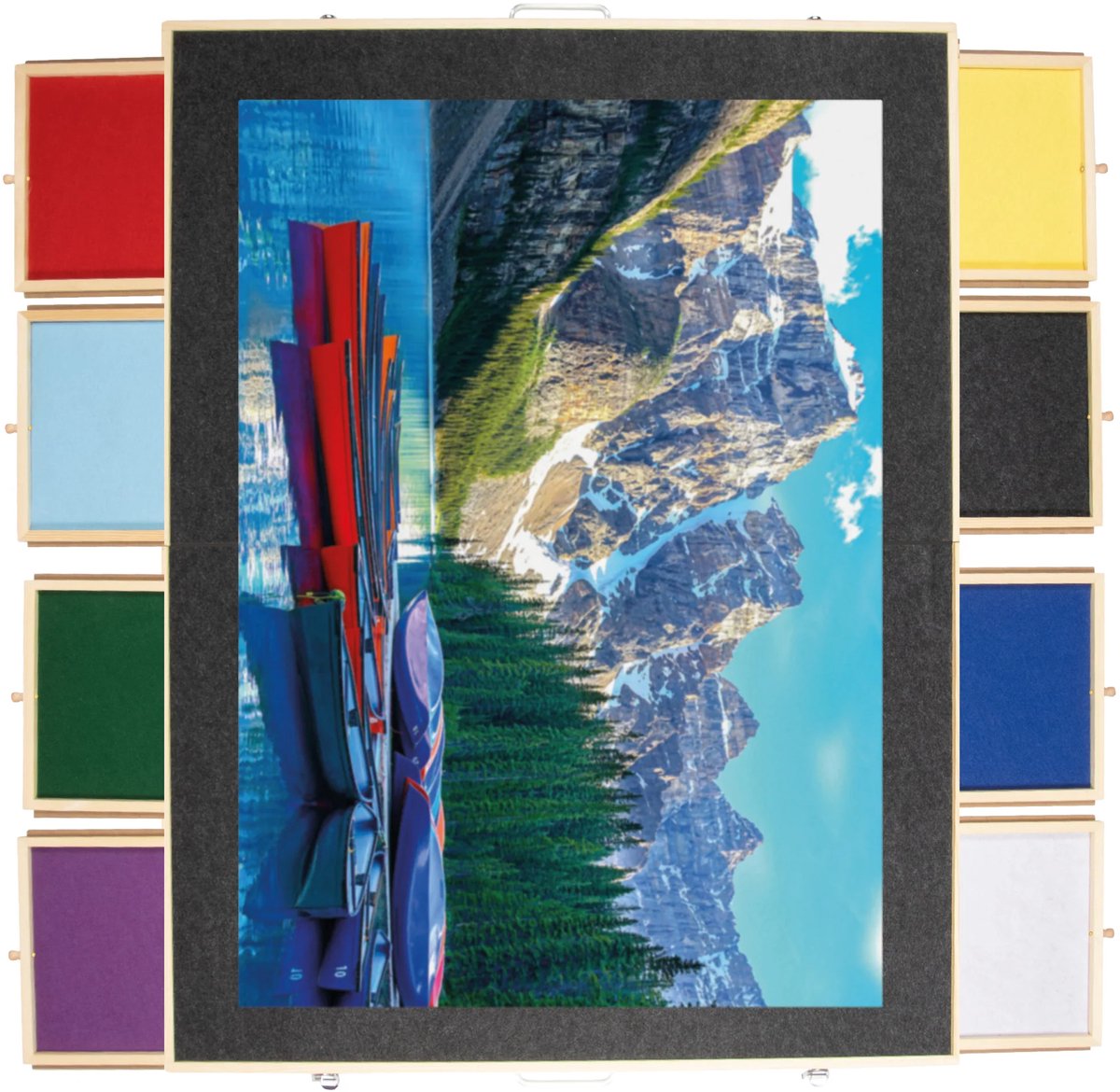 DIYDash Puzzeltafel XL Met Opbergsysteem - 2000 Stukjes - 8 Gekleurde Lades En Deksel - Inklapbaar -