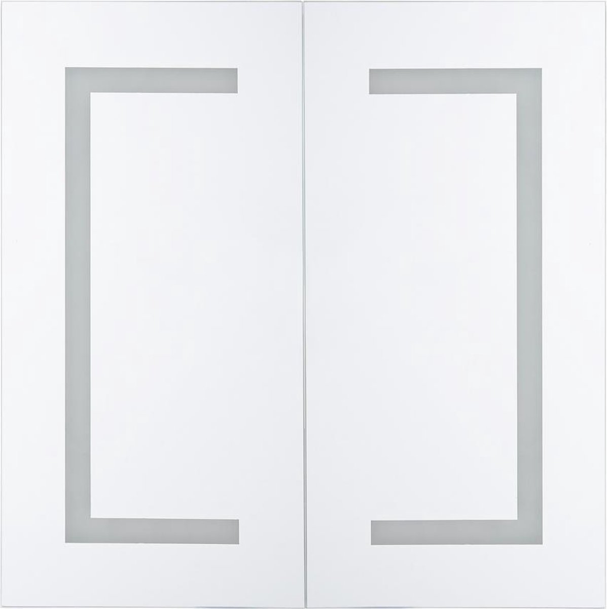 Beliani - MAZARREDO - Badkamermeubel LED - Zwart - Multiplex