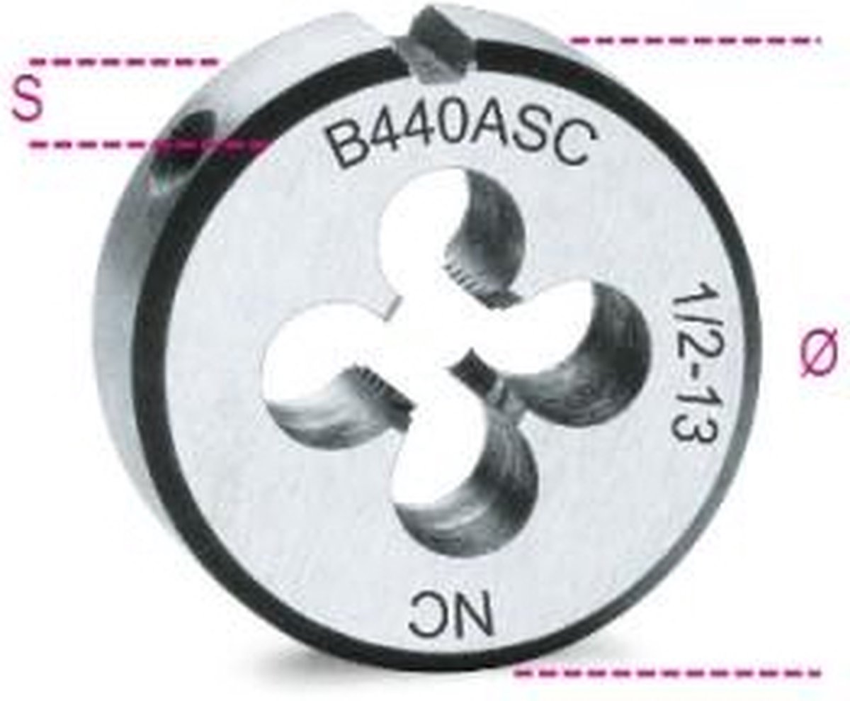 Beta Snijplaten, grove spoed, UNC draad verchroomd staal 440ASC 3/4 - 004400228