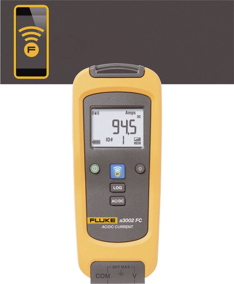 Fluke FLK-a3002 FC Stroomtang, Multimeter Digitaal Datalogger CAT III 1000 V, CAT IV 600 V Weergave (counts): 6000