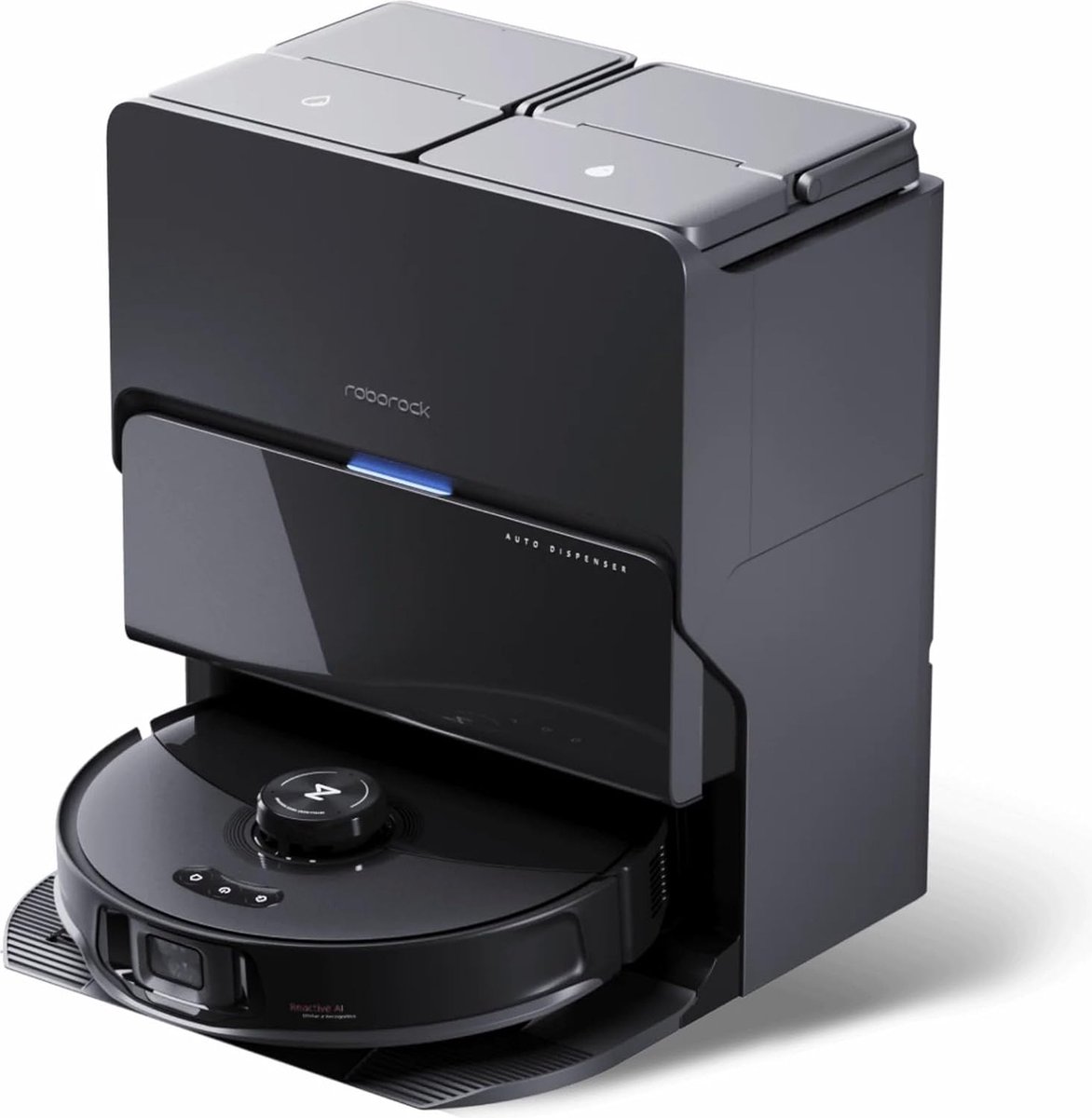 Roborock S8 MaxV Ultra zwart robotstofzuiger met zelfreinigingsstation