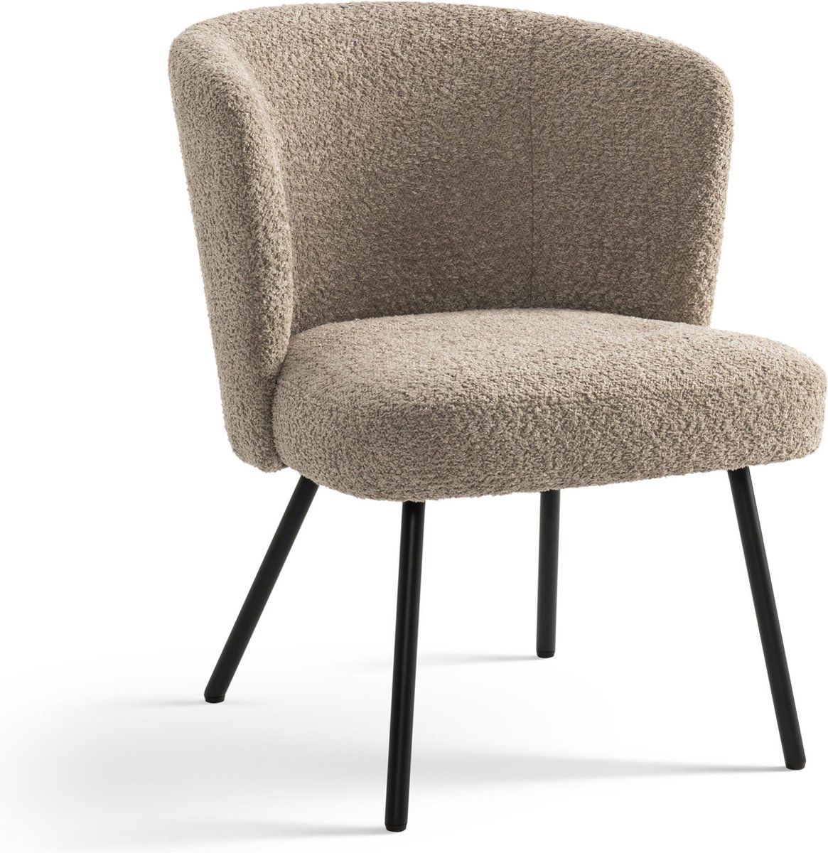 Furnihaus Fauteuil Cindy Boucle Taupe Stof