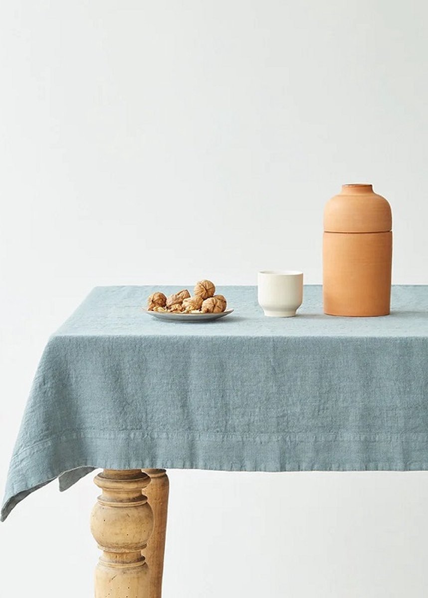 LINEN TALES - Linnen Tafelkleed 140x250 Blue Fog