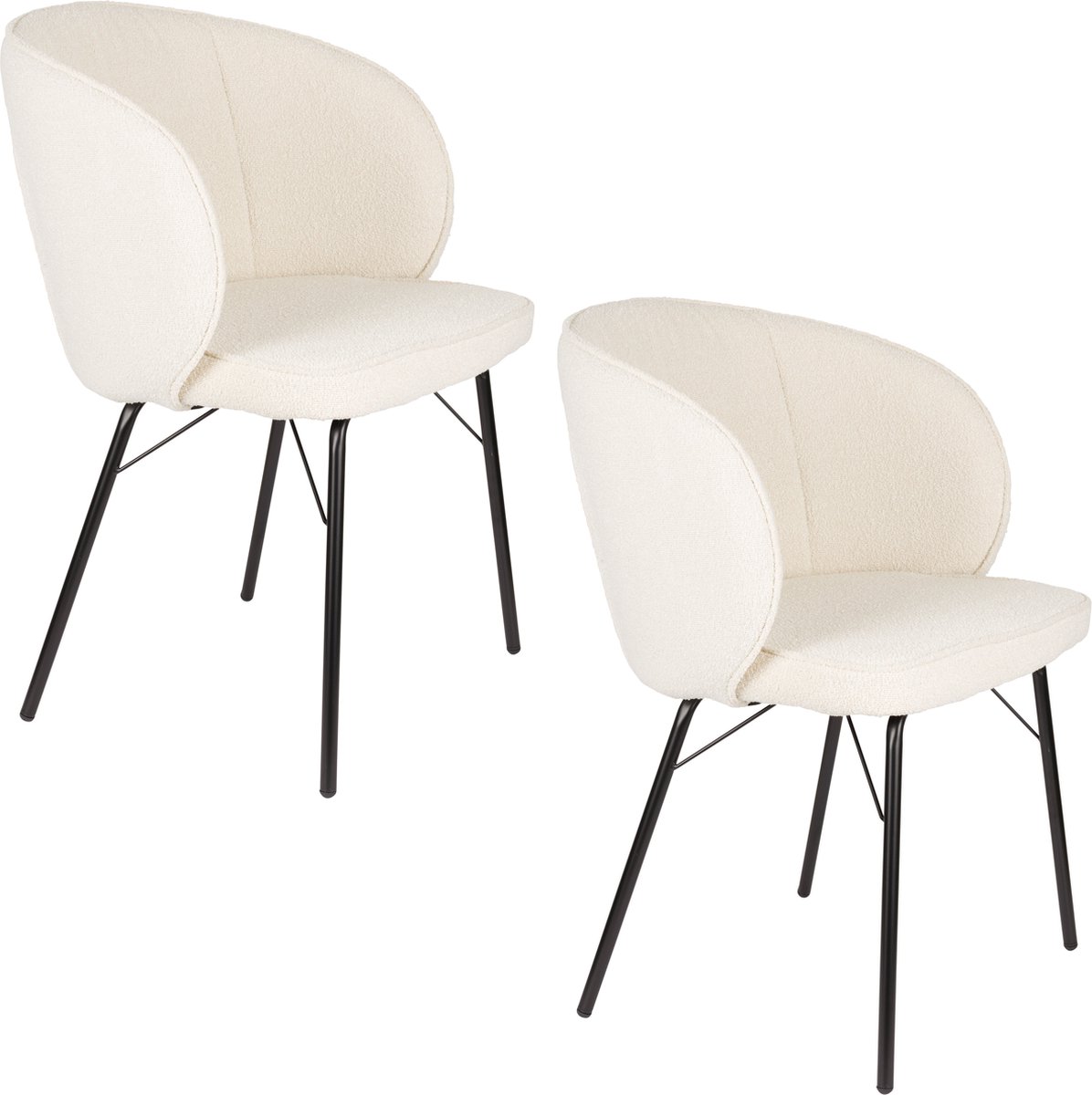 by fonQ Clutch Eetkamerstoel - Wit