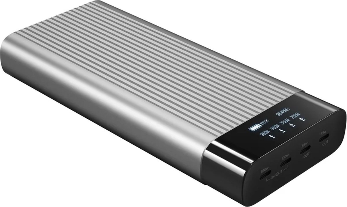 HYPER HyperJuice HJ245B Powerbank 27000 mAh USB-C Zwart/zilver