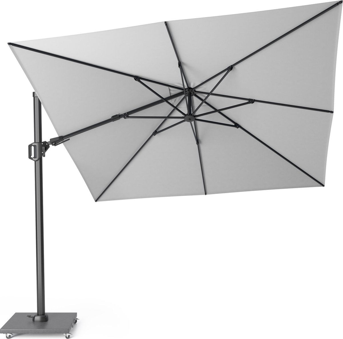 Zweefparasol Challenger Zijwaarts Kantelbaar (T2) 3x3 meter wit zonwering - Platinum