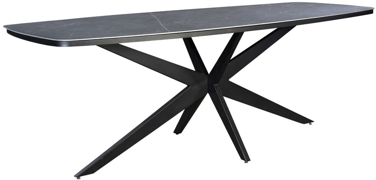 Calma high dining tafel 270x100x95 cm aluminium black/slate - Yoi