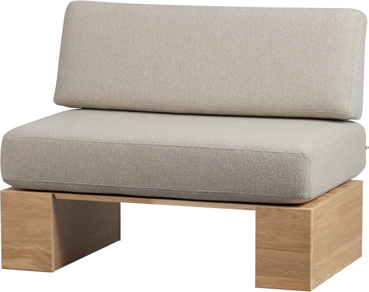 vtwonen Muurbankje incl. Kussens - Eiken - Naturel|Beige - 84x100x67