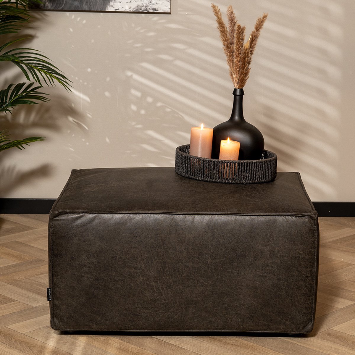 Bronx71 Hocker Memphis eco-leer antraciet