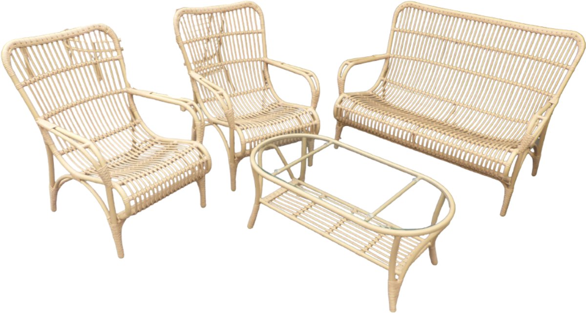 Tahiti loungeset light bamboo - Eurofleur aanbieding