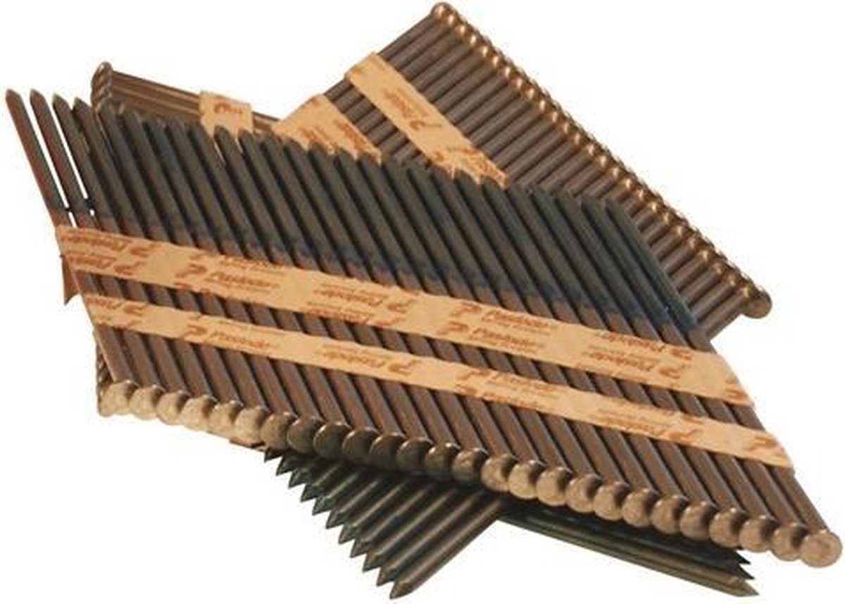 Paslode 34° Papier Gebonden Stripnagels IM90 | RVS A2 | Ring | 2.8x63mm | +1x Gas VE=1250 - 142047