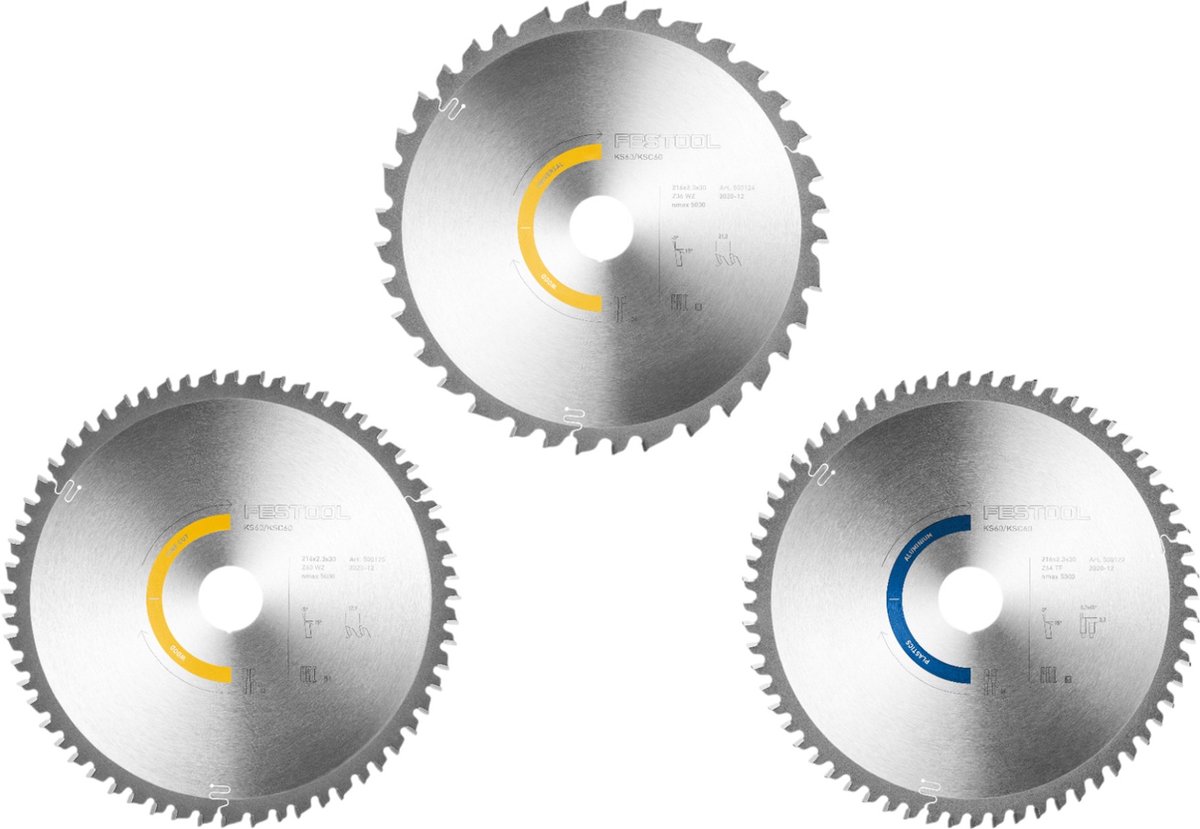 Festool KSB-SORT/3 W/A 216x2,3 Zaagbladenset