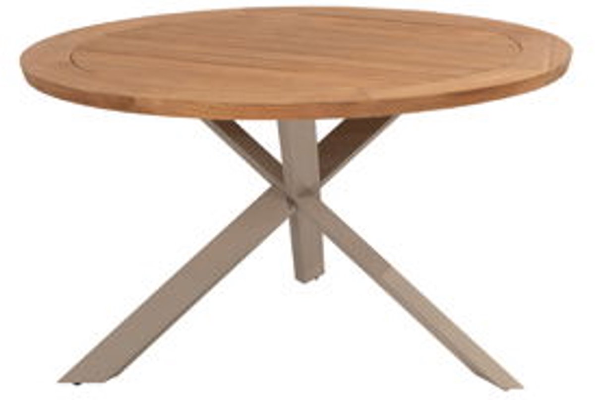 Taste Prado dining tafel teak latte dia. 130 cm - 4so