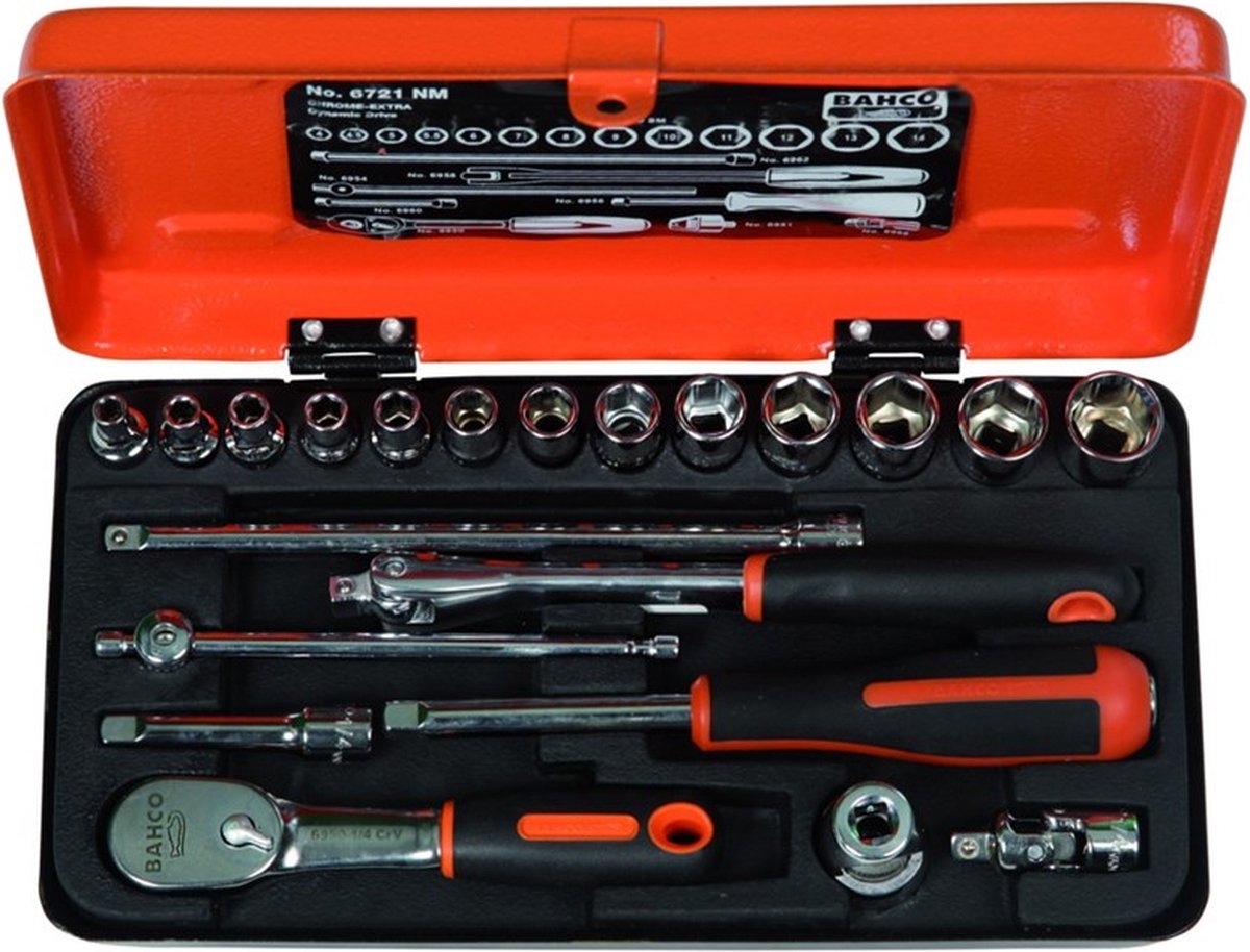 Bahco dopsleutelset 1/4" | 6721NM