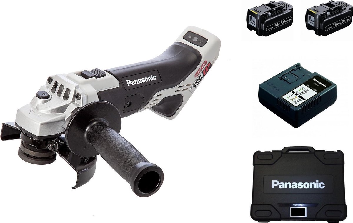Panasonic Tools EY46A2LJ2G Accu haakse slijper 14,4/18V 5.0Ah in Systainer