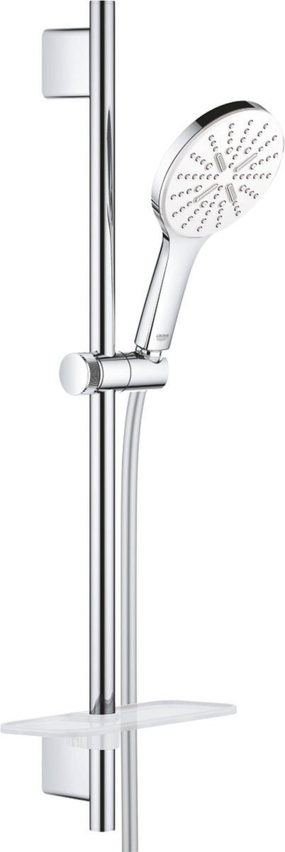 GROHE Rainshower SmartActive 130 Glijstangset - 60 cm - met zeepschaal - chroom/moon white - 26577LS0