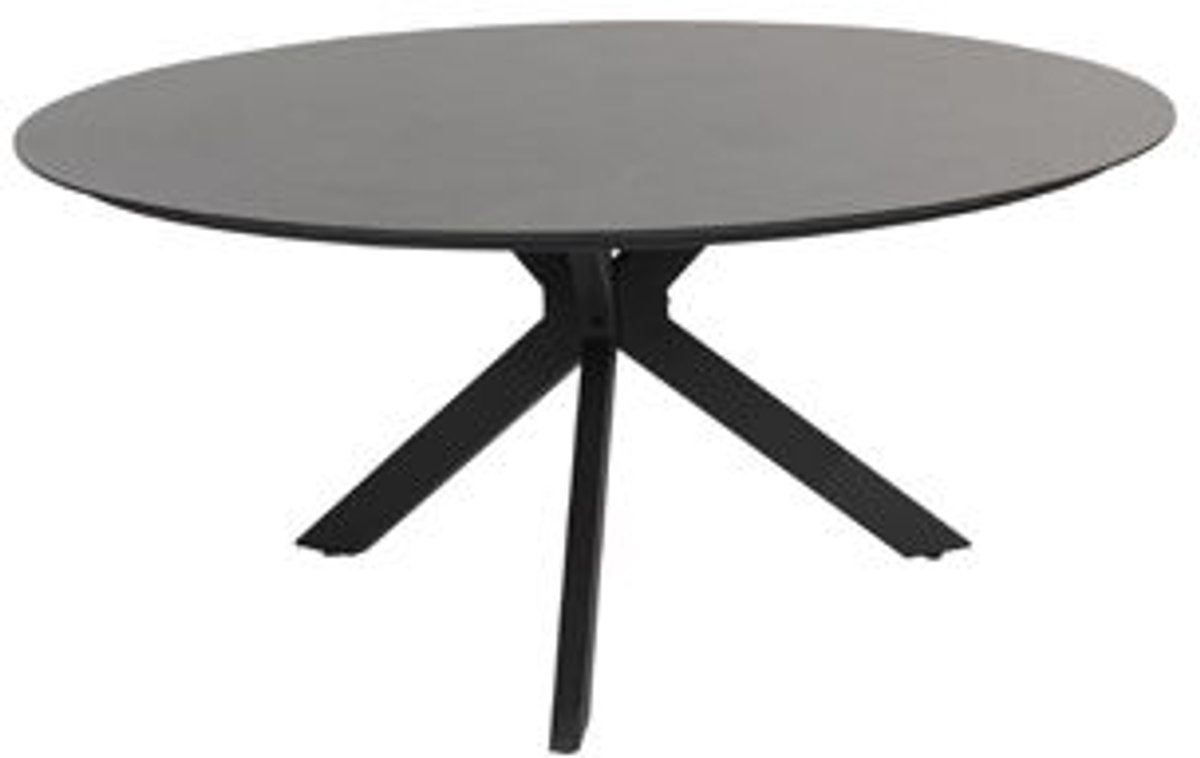 Locarno dining tafel antraciet HPL slate dia. 160 cm - 4so