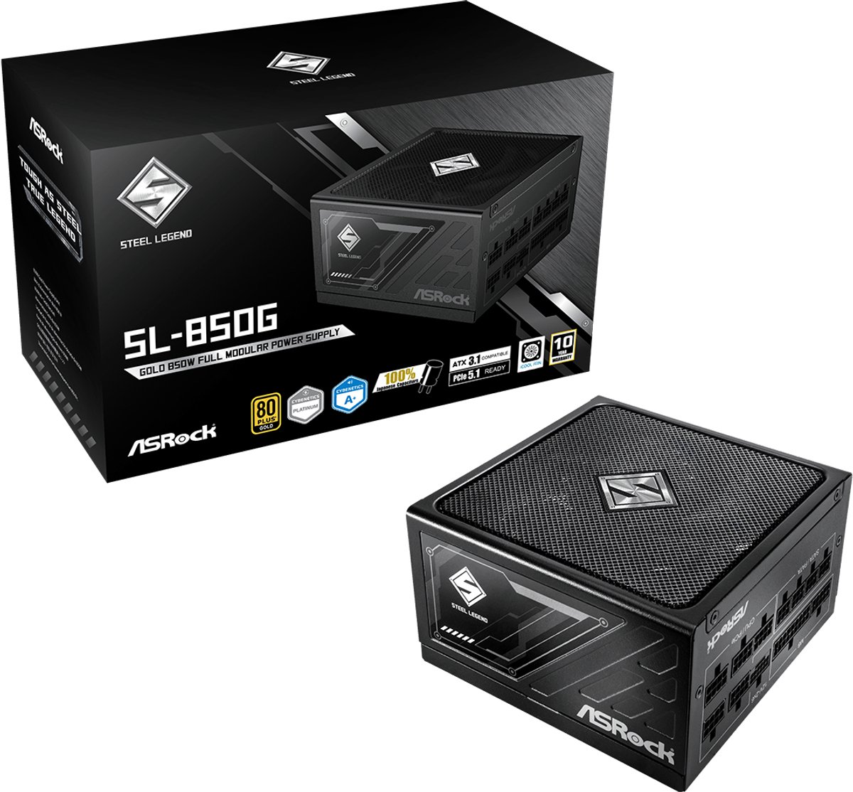 ASRock Steel Legend SL-850G PC-netvoeding 850 W ATX 80 Plus Gold