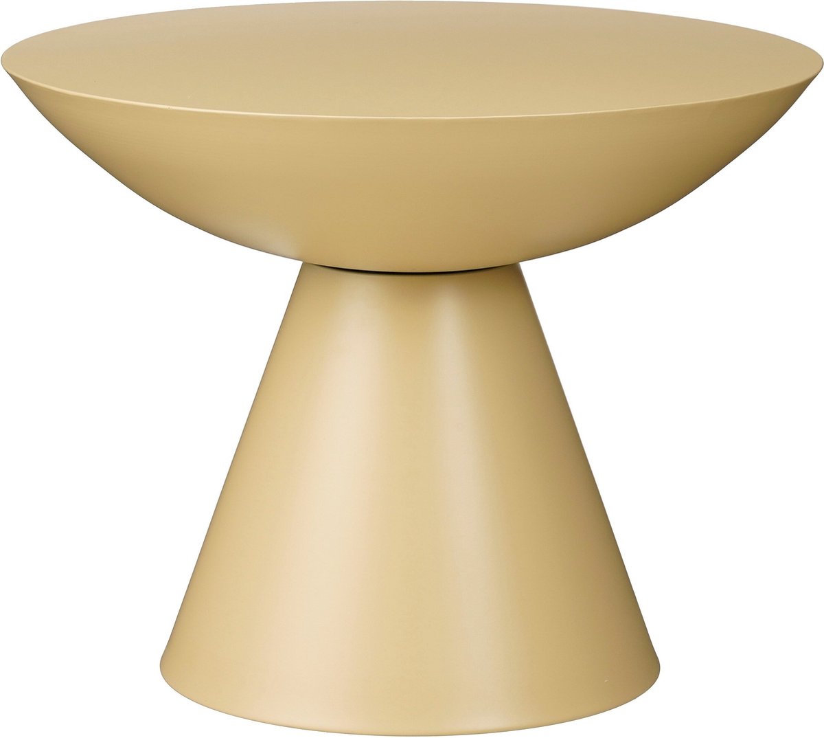 Mica Decorations Celise Bijzettafel - H44 xØ59 cm - Metaal - Beige