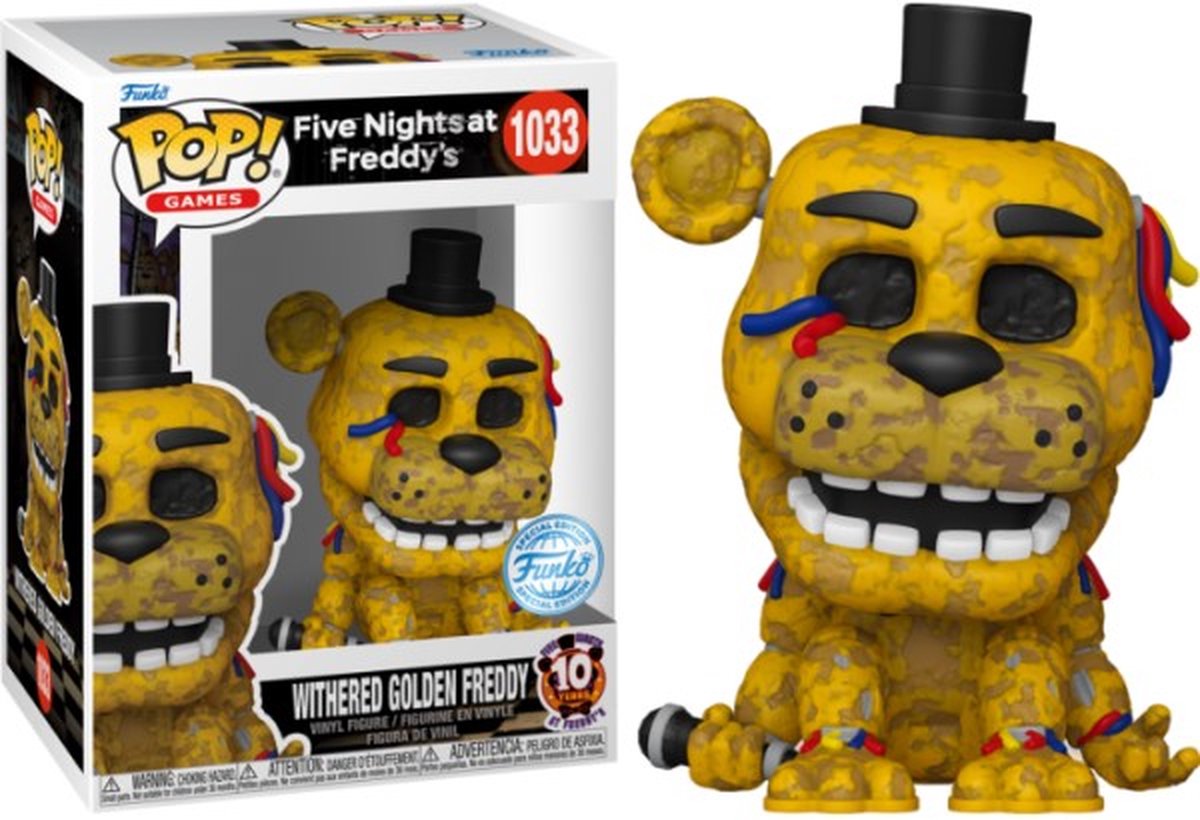 Five Nights at Freddy's Funko Pop Vinyl: Withered Golden Freddy (Special Edition)