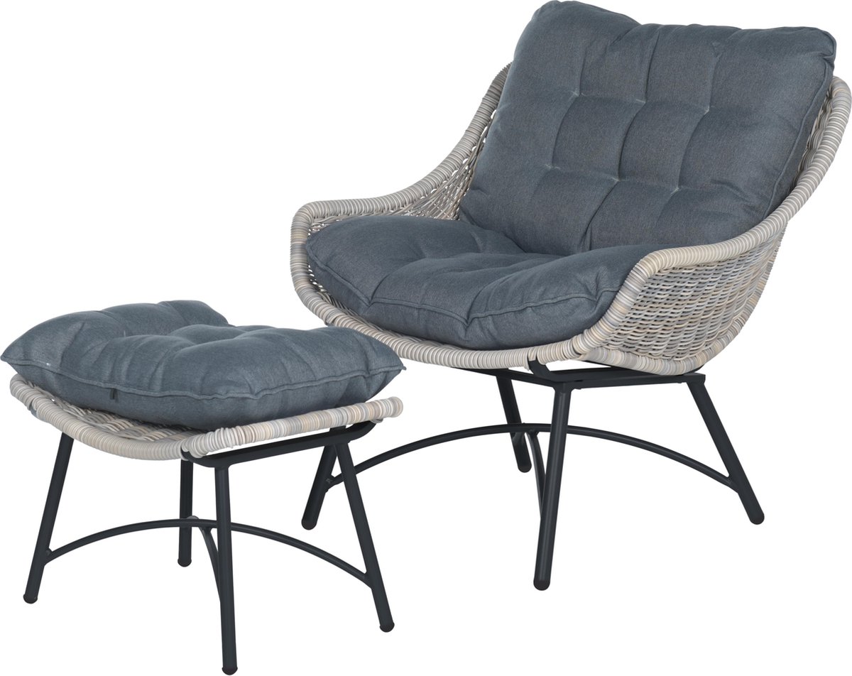 Logan fauteuil met voetenbank - Garden impressions