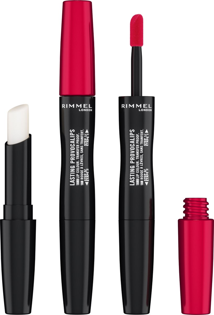 1+1 gratis: Rimmel Lasting Provocalips Lip Color Liquid Lipstick 500 Kiss The Town Red 2,2 ml