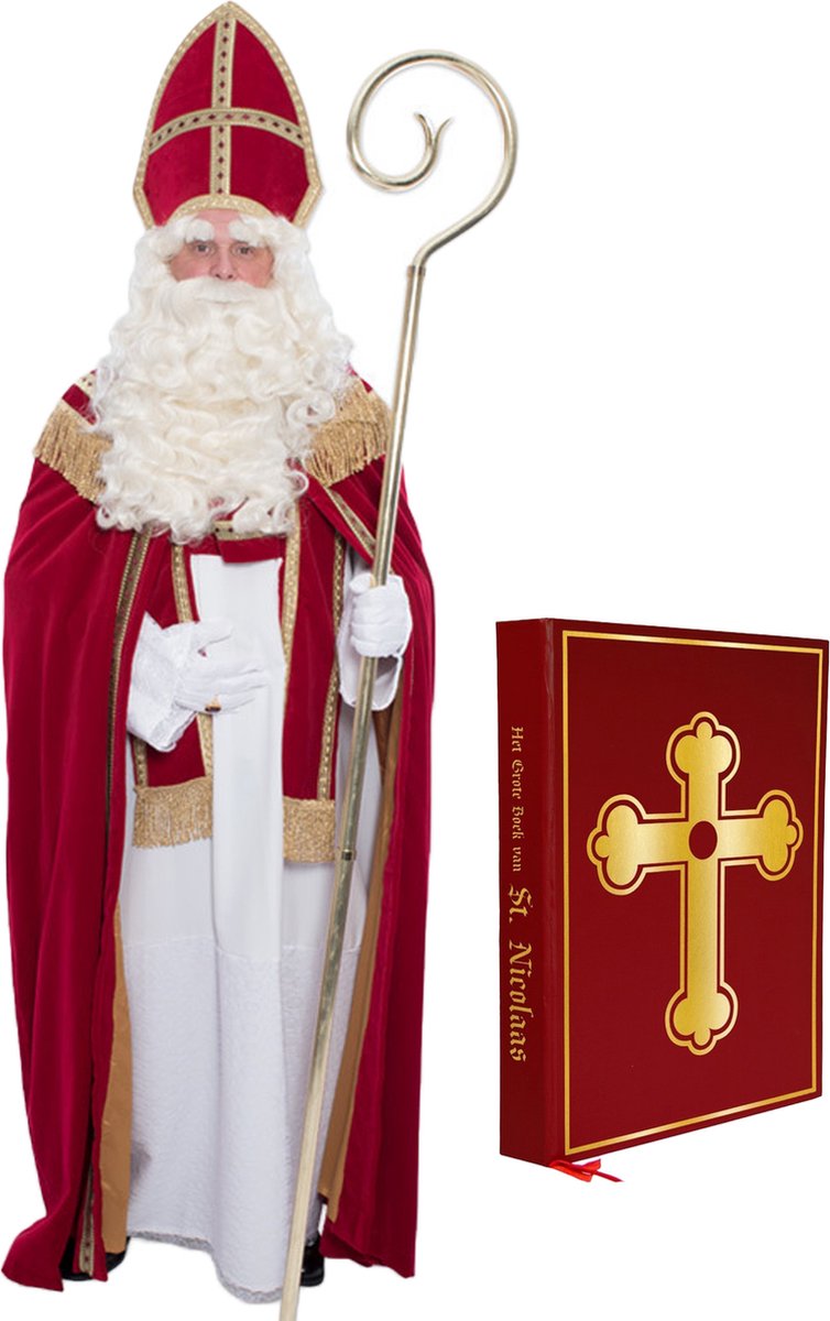 Compleet Sinterklaas kostuum inclusief boek One size -