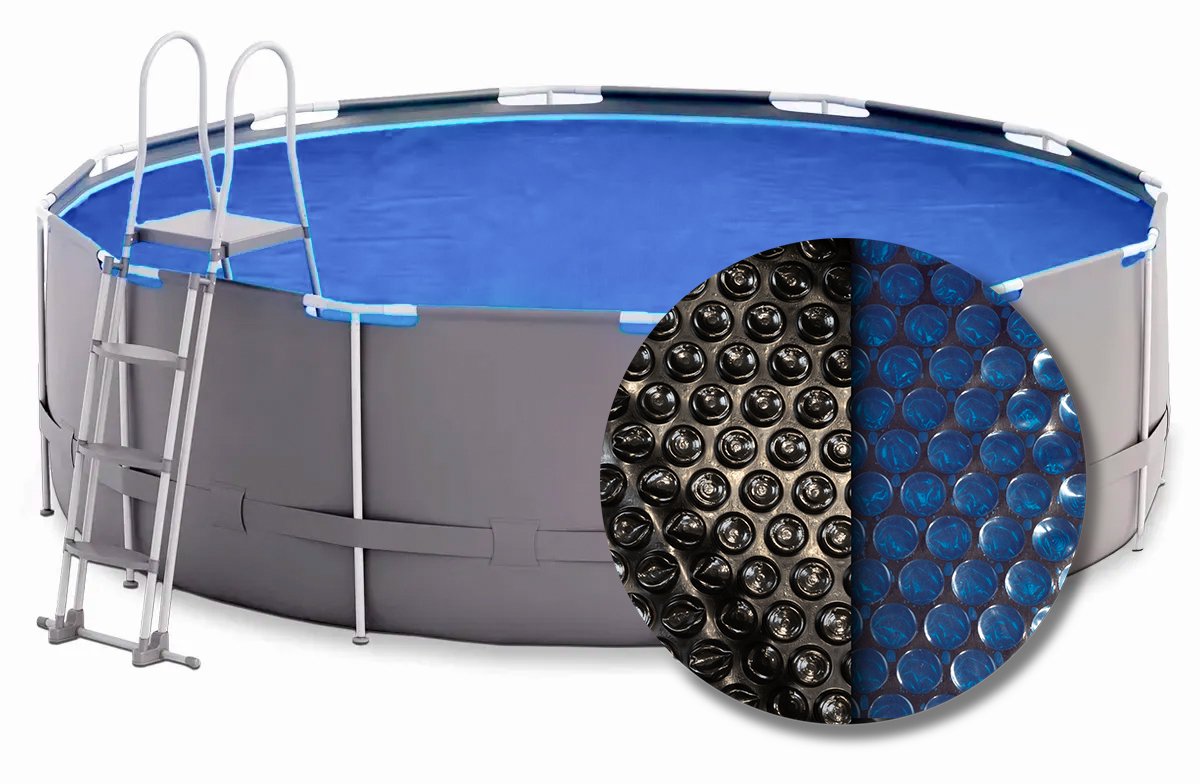 W'eau Solar cover rond - 610 cm (zeilmaat 595) - Zwart/Blauw - W'eau