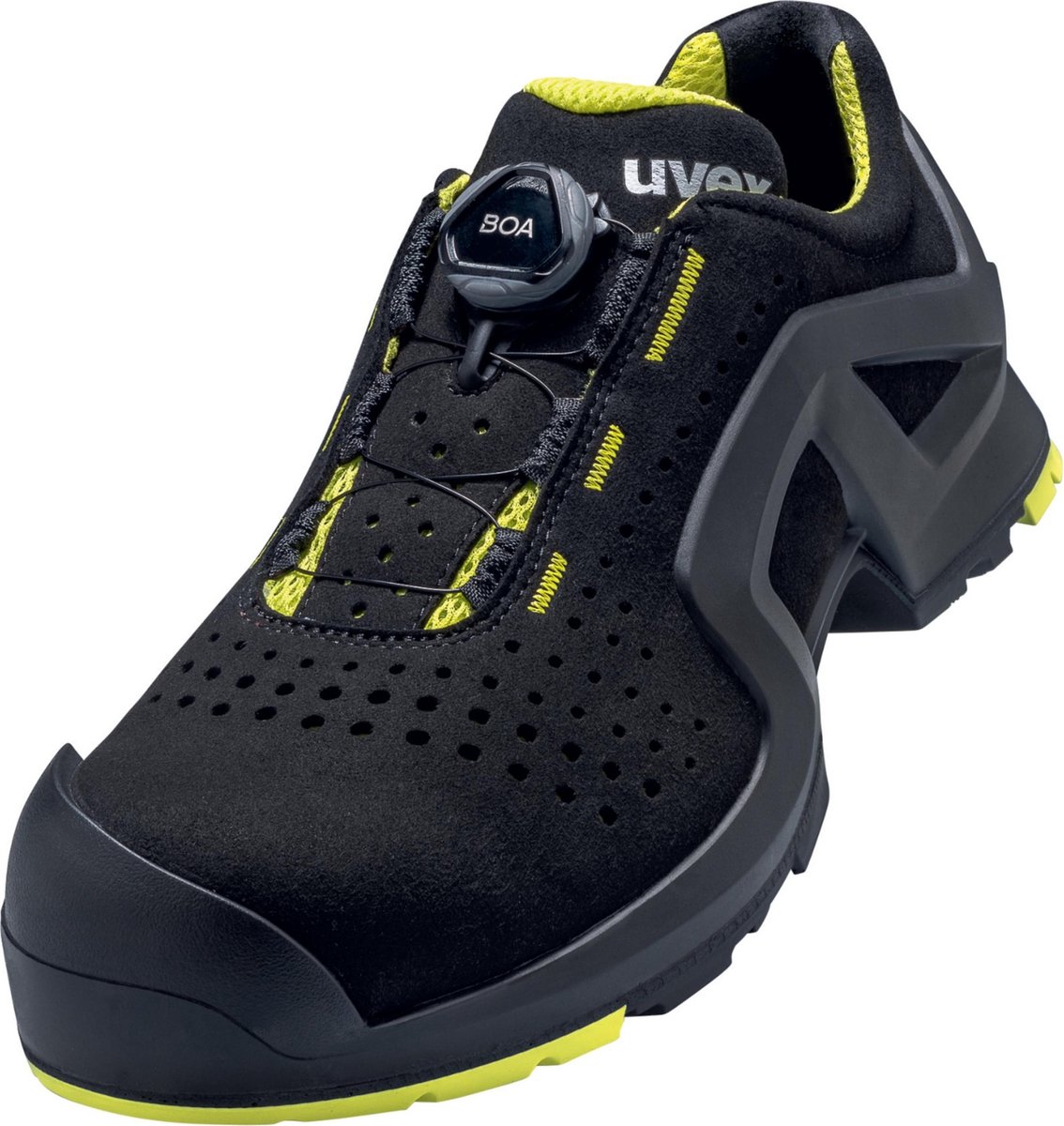 uvex 6568 6568244 Lage veiligheidsschoenen S1P Schoenmaat (EU): 44 Zwart/geel 1 paar