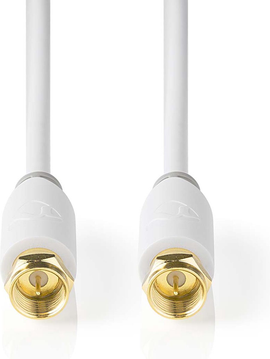 Nedis CSBW41000WT100 Satelliet- & Antennekabel F Male - F Male 10,0 M Wit