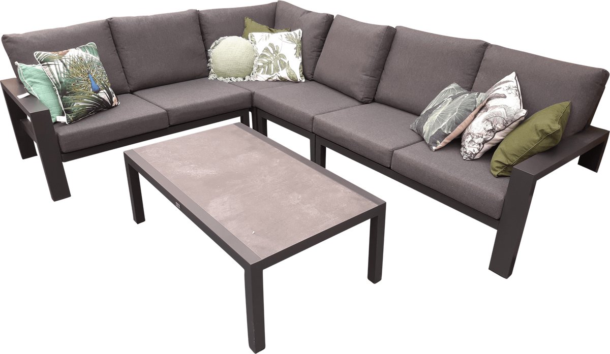 Loungeset met hoge tafel 5 delig antraciet - Own