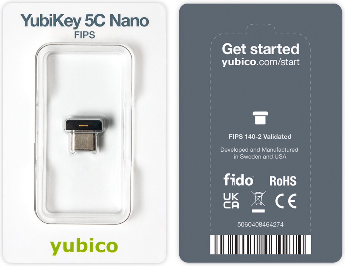 Yubico Passwordmanager USB-stick Zwart/goud