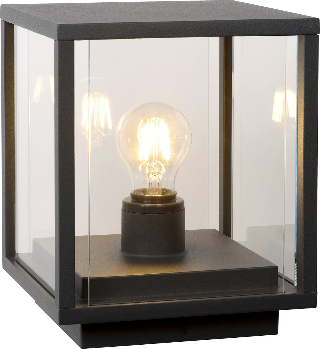 Lucide Claire - Sokkellamp - 20 X 24,5 Cm - IP54 - Antraciet