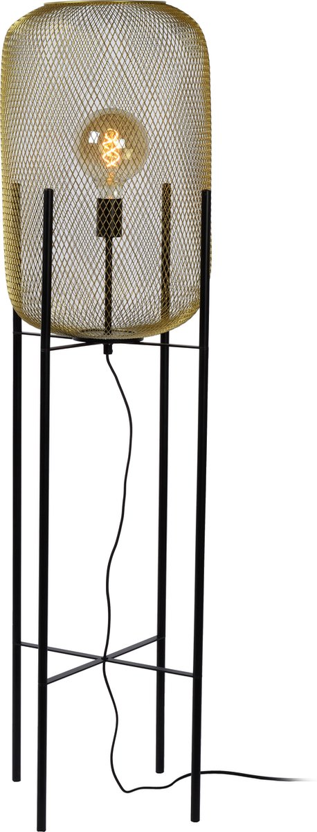 Lucide Mesh - Vloerlamp - Ø 35 X 135 Cm -goud