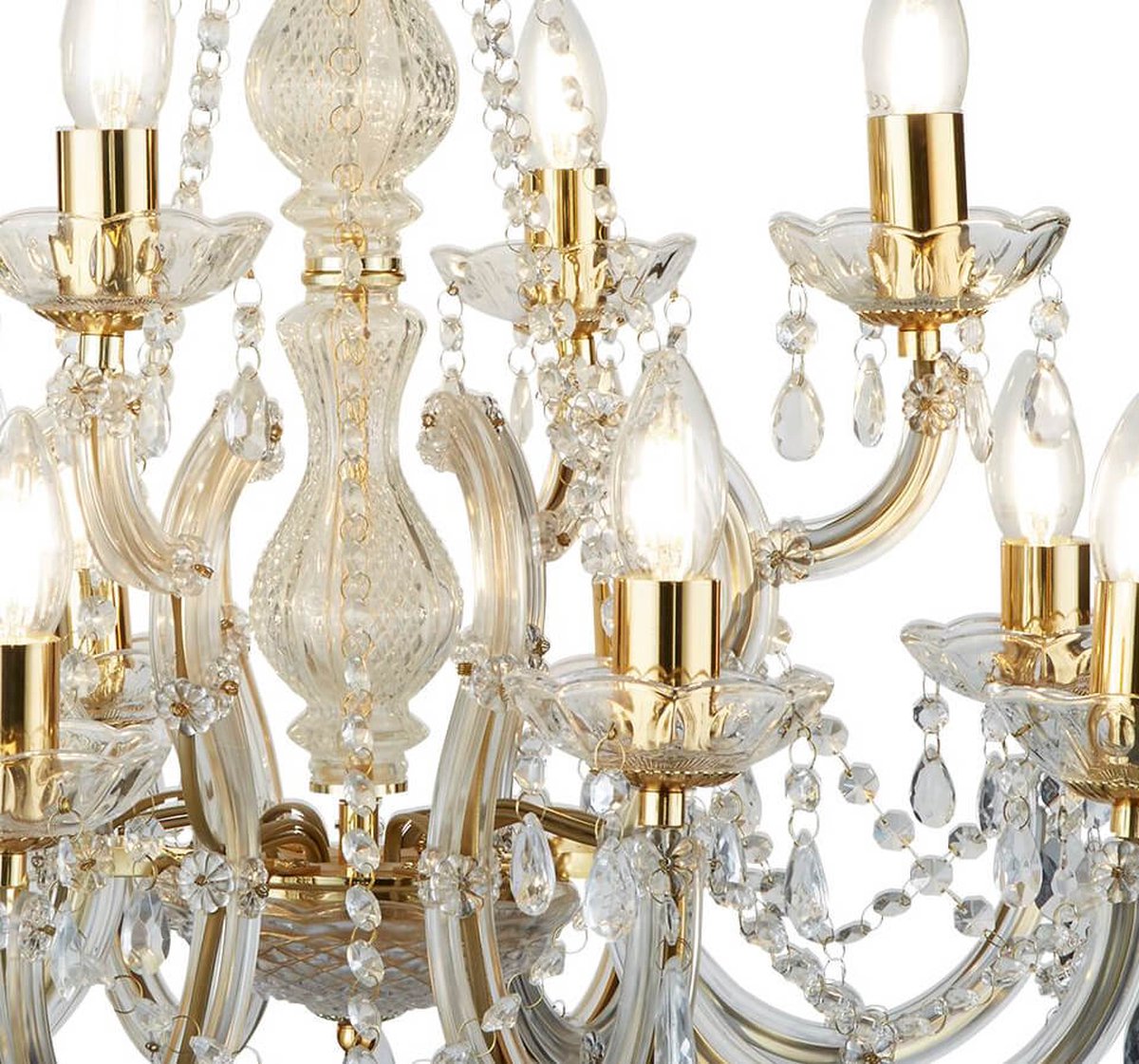 Searchlight Marie Therese - Luster - Ø 63 X 120 Cm - Goud