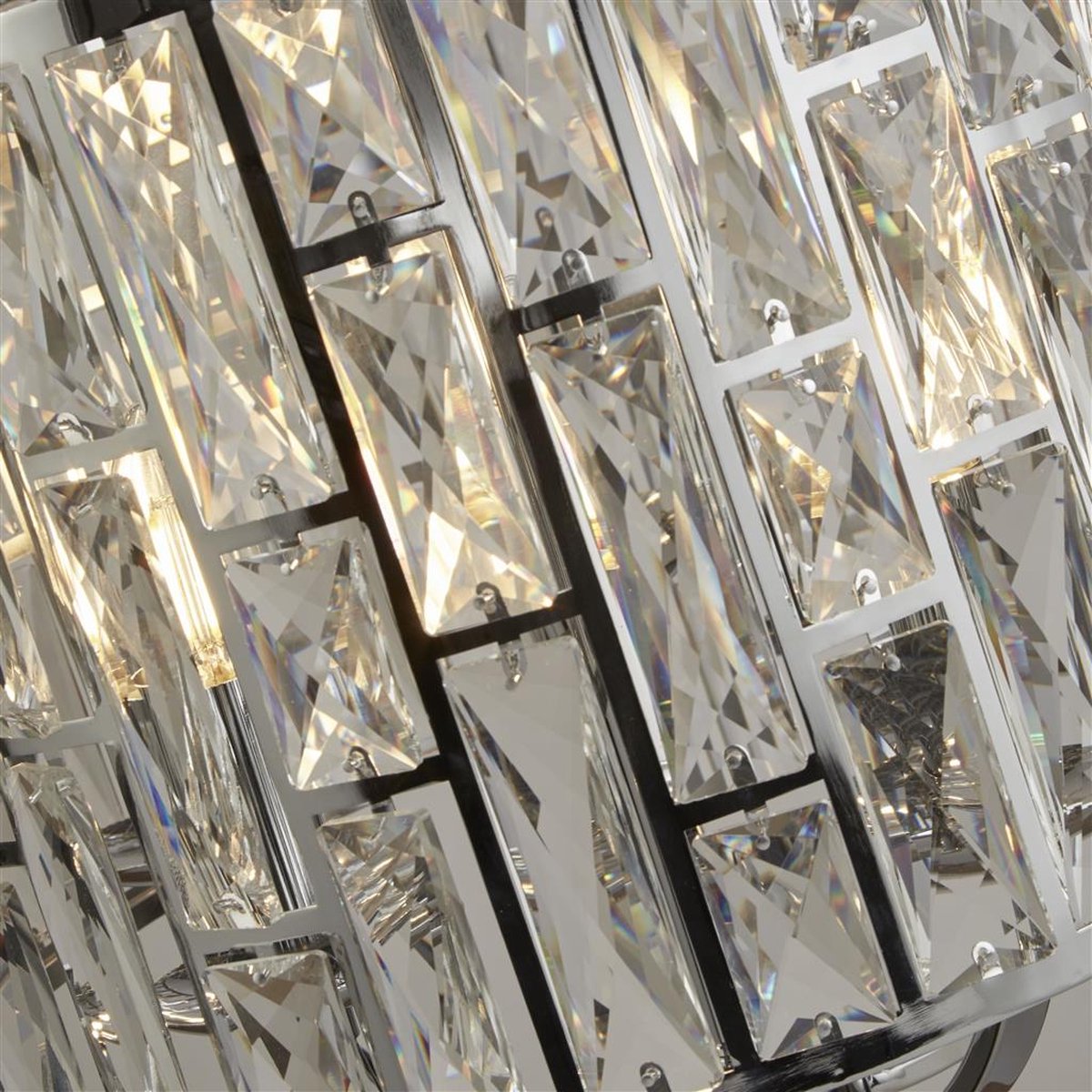 Searchlight Bijou - Hanglamp - Ø 44 X 150 Cm - Chroom