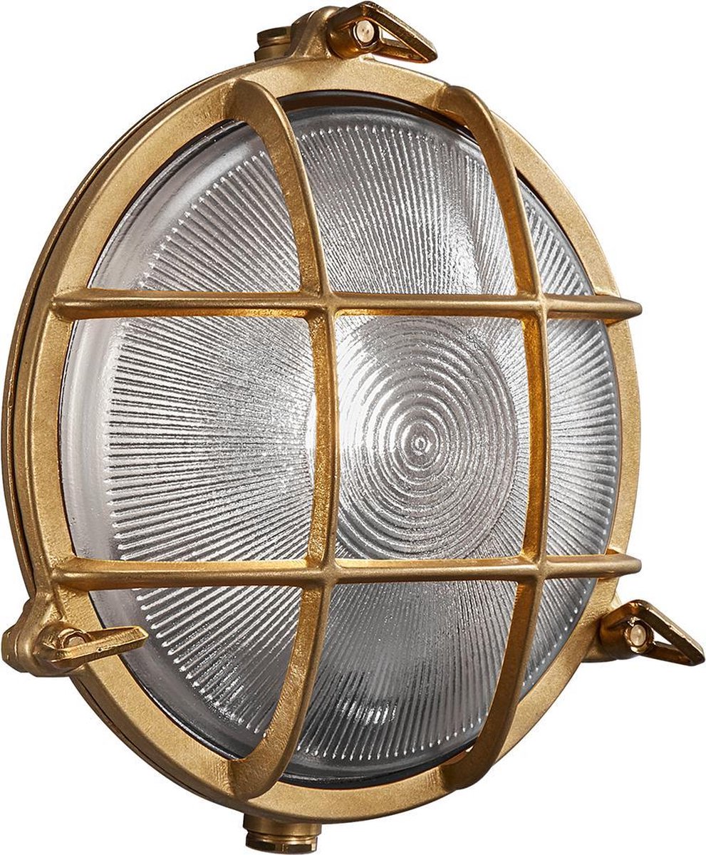 Nordlux Polperro - Buiten Wandverlichting - Ø 19,5 X 9,3 Cm - IP64 - Messing