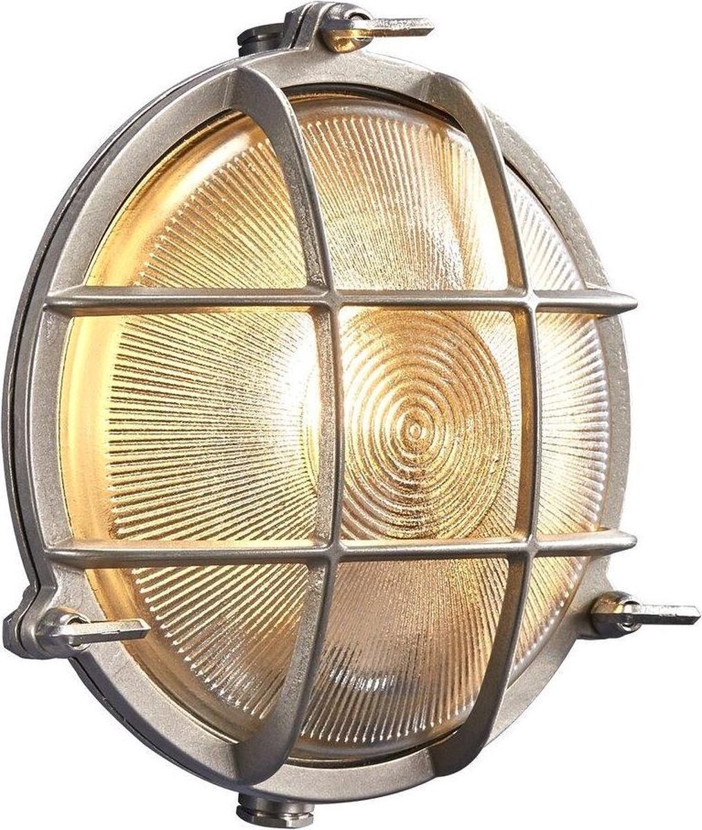 Nordlux Polperro - Buiten Wandverlichting - Ø 19,5 X 9,3 Cm - IP64 - Nikkel