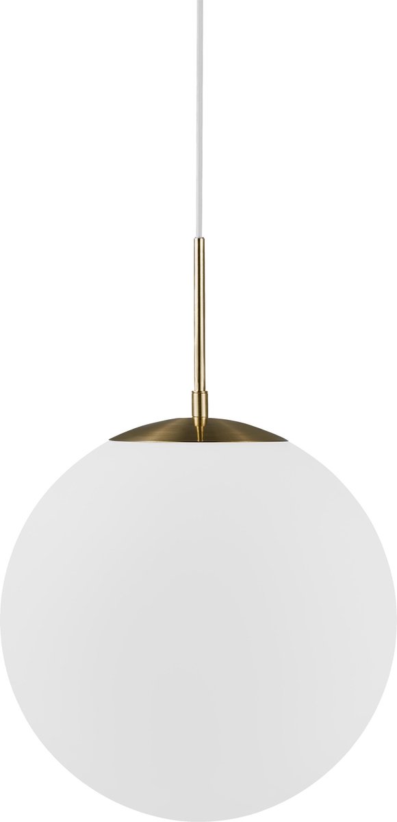 Nordlux Grant - Hanglamp - Ø 35 X 235 Cm - Messing En Opaal Wit