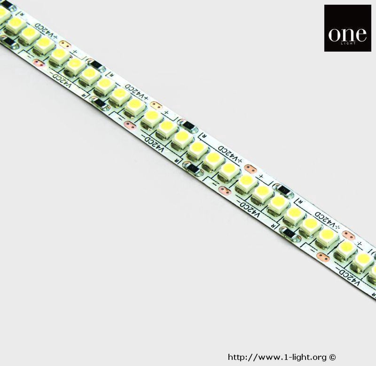 ONE Light LED Strip - 1 Cm Breed, 500 Cm Lengte - 24Vdc - Dimbaar - 19,2W LED Per Meter - 3000K