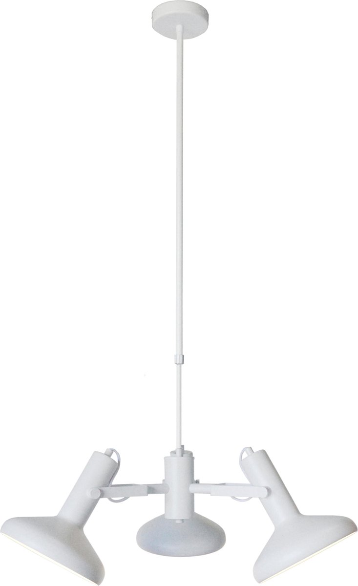Artdelight Vectro - Hanglamp - Ø 55 X 173 Cm - Wit