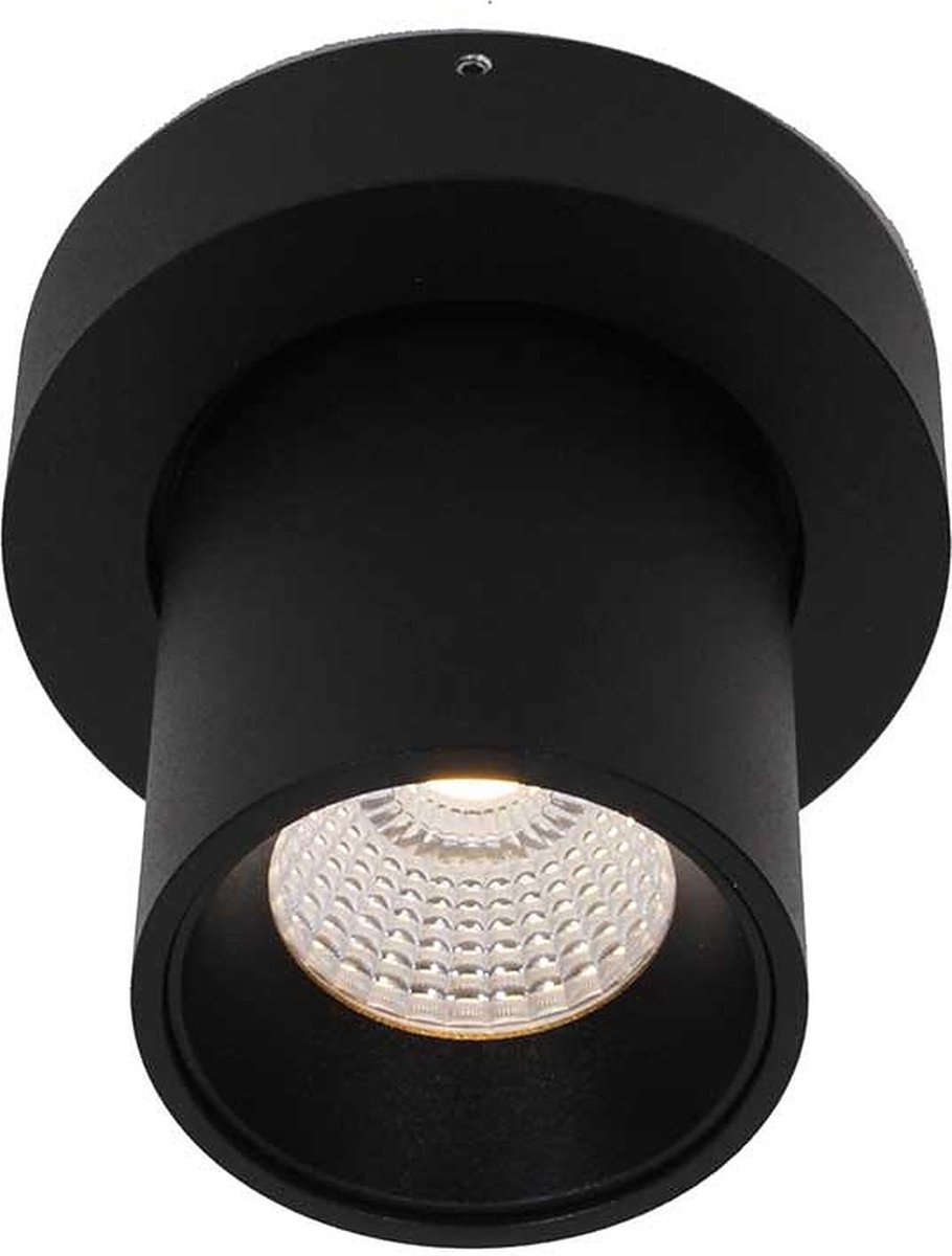 Artdelight Laguna - Opbouwspot 1L - Ø 10 X 9,5 Cm - 6W Dimbare LED Incl. - Zwart