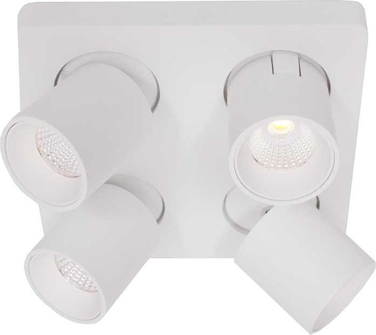 Artdelight Laguna - Opbouwspot 4L - 22 X 22 X 9,5 Cm - 4 X 6W Dimbare LED Incl. - Wit