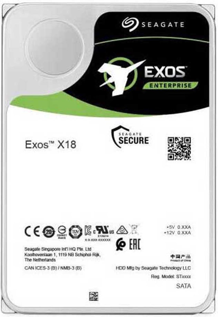 Seagate Exos X18 14 TB Harde schijf (3.5 inch) SATA III ST14000NM000J Bulk